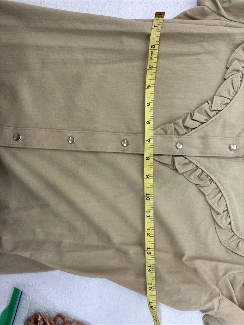 New Women’s Panhandle Slim Green Long Sleeve Pearl Snap Size 8 TT-100