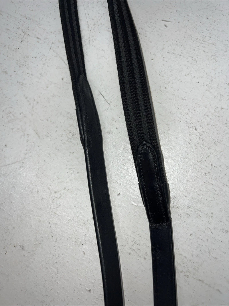 New Camelot Black Leather Oversize Dressage Bridle #160507 BB-44