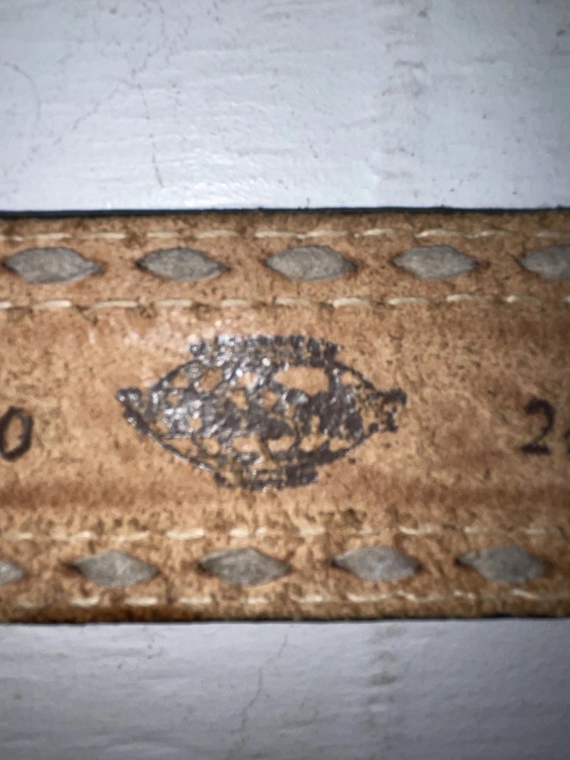 New Brown Genuine Leather Wright Tooled 28” Belt #10160 NN-2