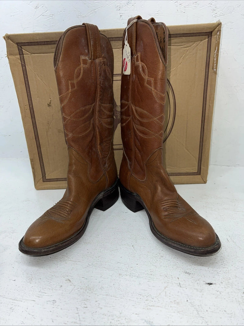 New Women’s Brown J. Chisholm Cowboy Boots. L 4071 7.5 7 1/2 A. 17-95