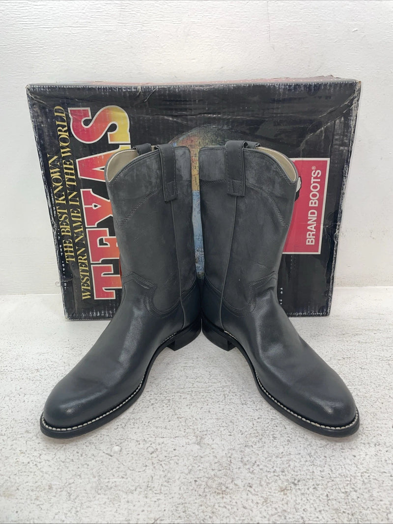 New Men’s Gray Texas Brand Cowboy Boots. 8802 7.5 7 1/2 D. 1-76