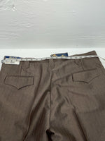 New Vintage Brown Circle S Polyester Pants #CP5091 XX-77