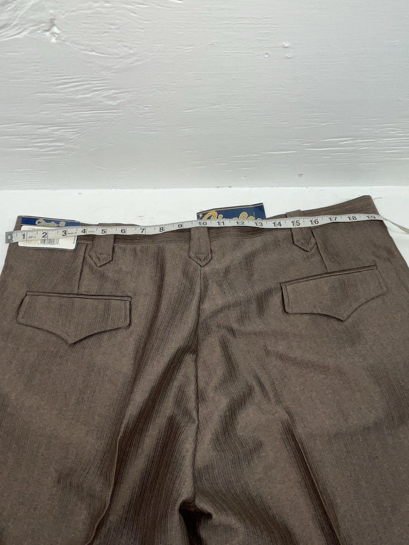 New Vintage Brown Circle S Polyester Pants #CP5091 XX-77