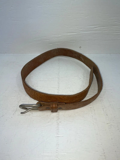 New Brown Genuine Leather Chambers Tooled 28” Belt #WY544 JJ-105