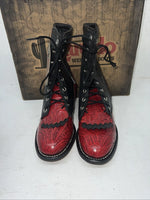 New Women’s Red And Black Laredo Cowboy Boots. 6 M. 20-114