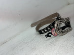 New Black Genuine Leather Blazin Roxx Cross Bling M Belt #N3510401 Z-1