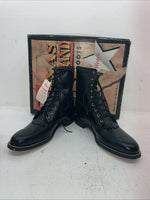 New Men’s Black Lace Up Texas Brand Cowboy Boots. 8850 10 E E. 6-75