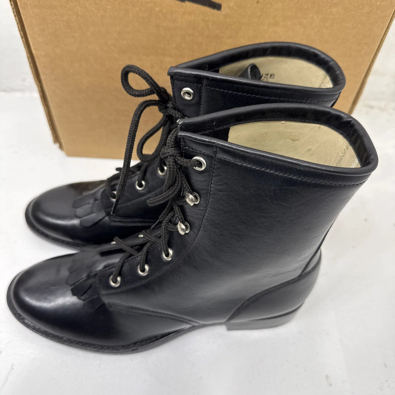 NEW American West Trading Company Cowboy Boots Black Lacer Boot Size 5.5D. 1-14