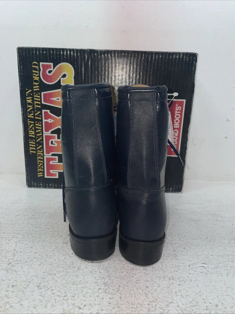 New Youth Navy Lace Up Texas Brand Cowboy Boots. 3255 3.5 3 1/2 D. 22-41