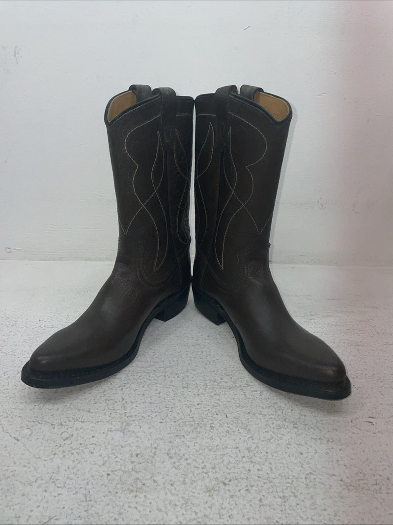 New Youth Brown Texas Brand Cowboy Boots. 4211 5 D. 2-139