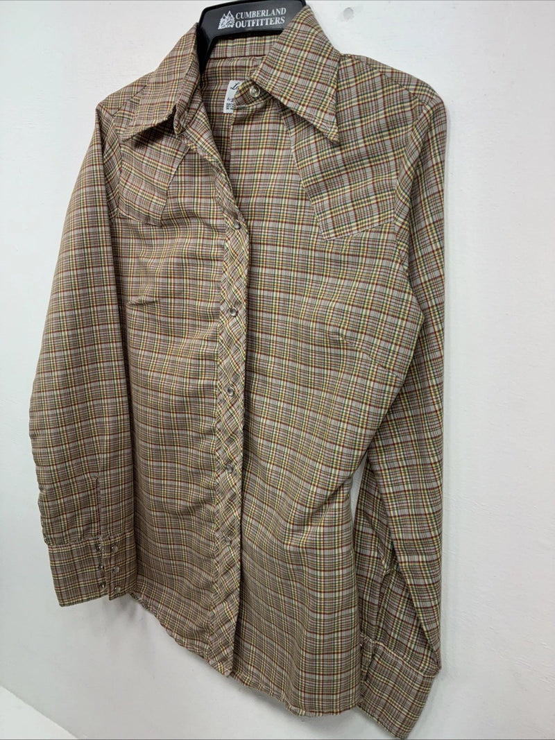 New Kids Dickson Jenkins Multicolor Plaid Long Sleeve Pearl Snap Large DD-105