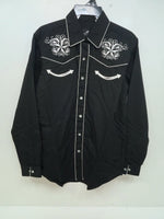 New Women’s Black Western Express Long Sleeve Button Up Shirt M #104276 3B-88