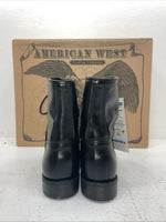 New Men’s Black Lace Up American West Cowboy Boots. 6991 9.5 9 1/2 E W. 6-101
