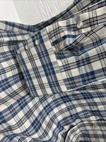 New Men’s Mesquite Blue Flannel Long Sleeve Pearl Snap 3XL E-52