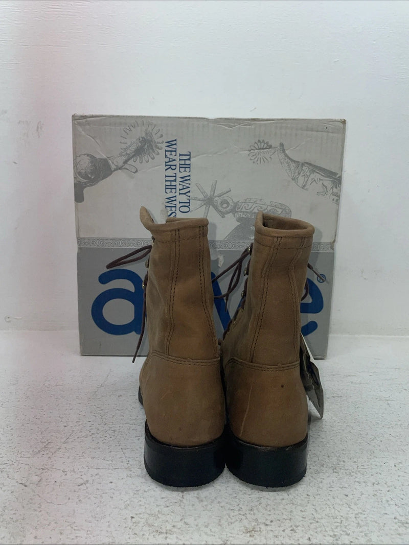 New Men’s Brown Lace Up Acme Cowboy Boots. 18069 8 M. 3-64