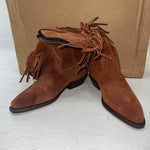 New Women’s brown With Fringe Kenny Rodger’s Cowboy Boots. 5.5 5 1/2 M. 20-47