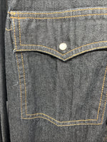 New Men’s ELY Cattleman Dark Wash Jean Long Sleeve Pearl Snap XL Q-44