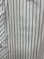 New Boys White Horse Gray Stripe Long Sleeve Pearl Snap Medium DD-118