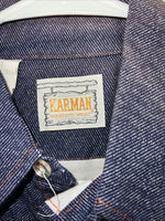New Men’s Karman Western Wear Denim Pearl Snap Long Sleeve Shirt. 15.5x33 M I-24