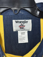 New Men’s Yellow Wrangler PBR Long Sleeve Button Up Shirt. XL S-28