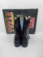 New Men’s Cherry Black Texas Brand Cowboy Boots. 6853 8 D. 1-124