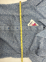 New Men’s Miller Blue Deigned Long Sleeve Pearl Snap 15 Medium II-104