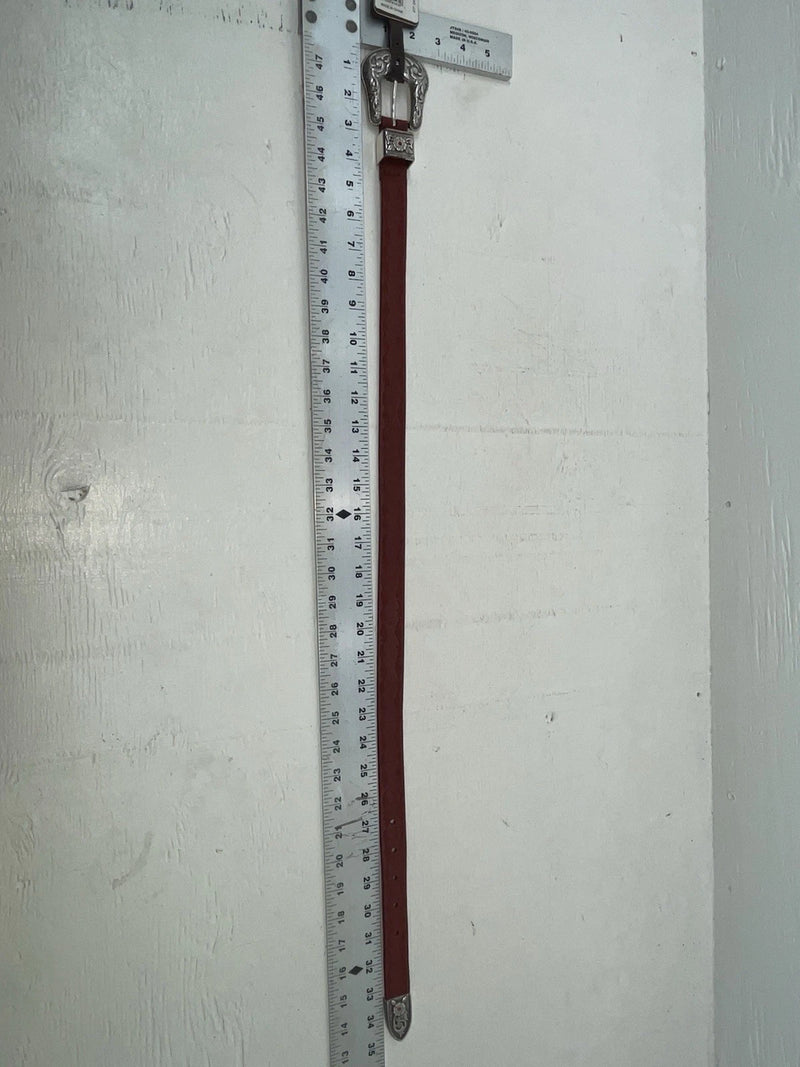 New Red Genuine Leather Nocona Stitched 28” Belt #N3418004 NN-42