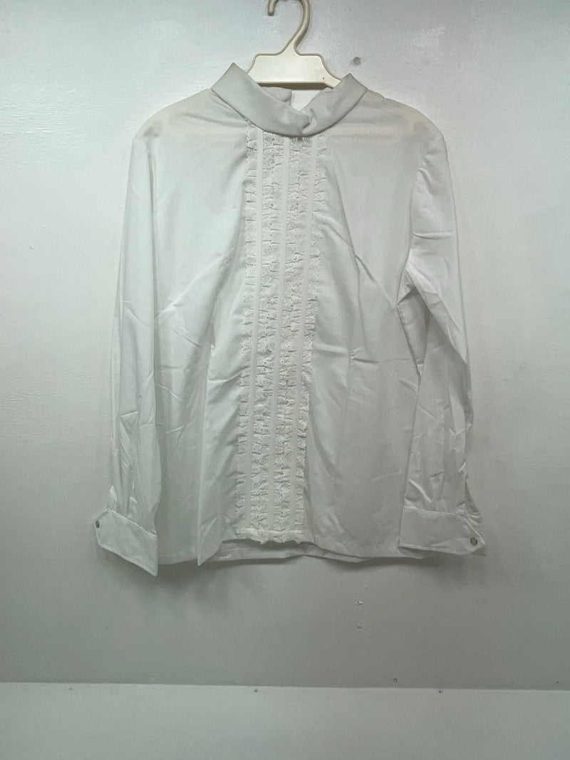 New Women’s White Fenton Long Sleeve Shirt 3B-30