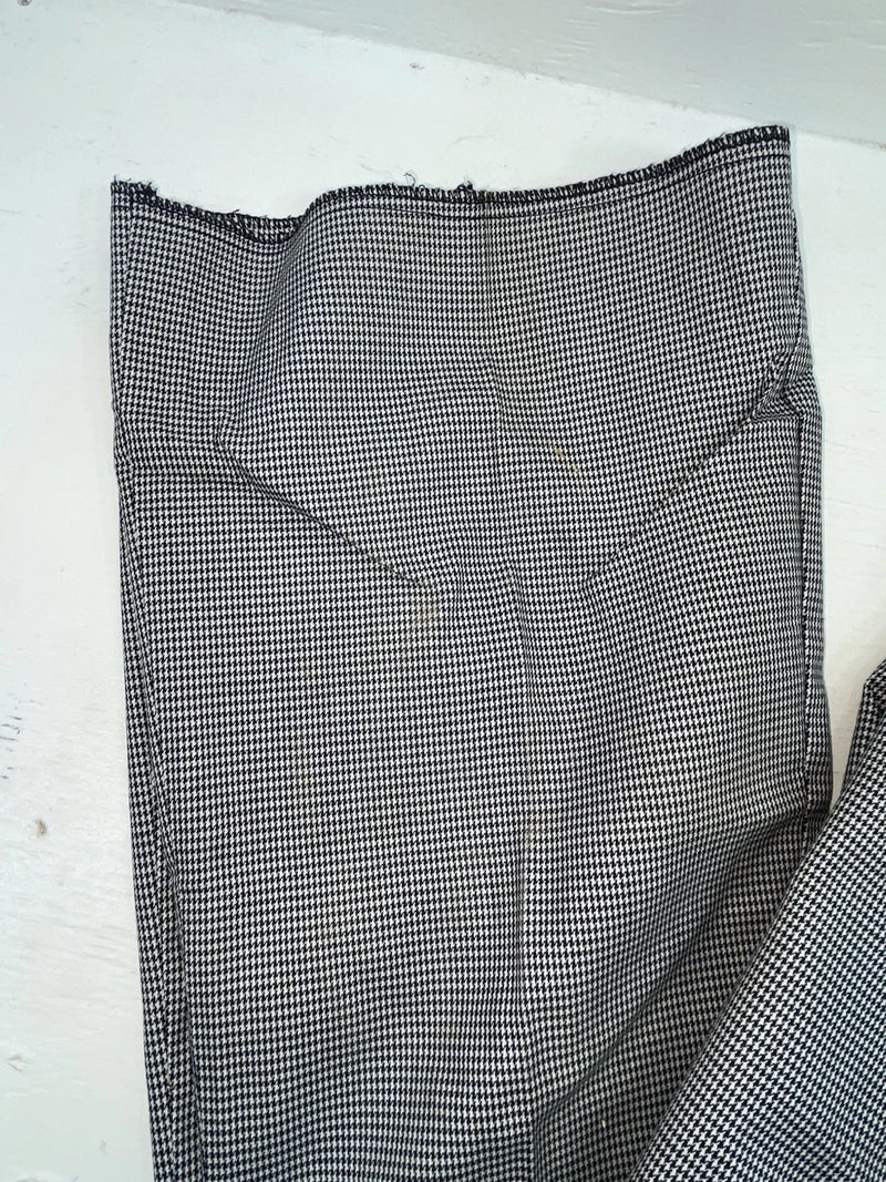 New Vintage Black And White Checkered Handler Polyester Pants #1179 SS-96