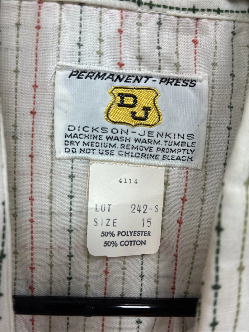New Men’s Dickson Jenkins Multicolor Stripe Short Sleeve Pearl Snap Medium O-73