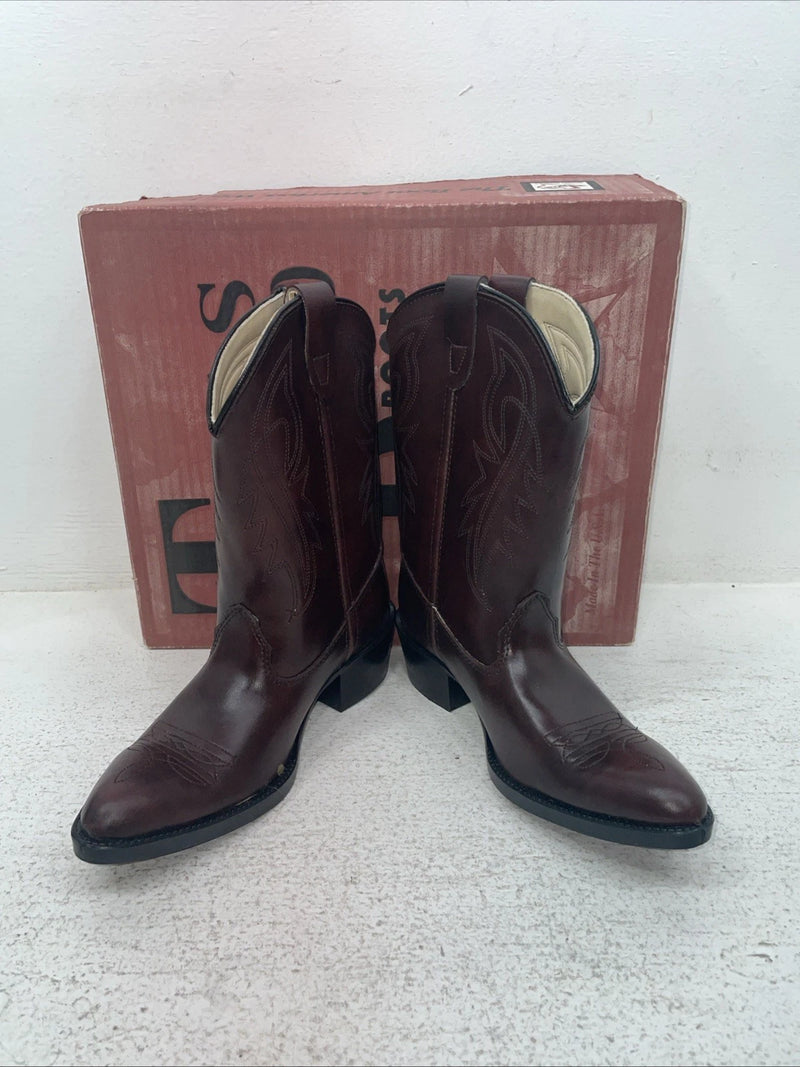 New Children’s Cherry Black Texas Brand Cowboy Boots. C 202 2.5 2 1/2 D. 23-158