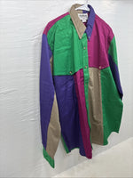 New Men’s San Angelo Multicolor Long Sleeve Button Up Large CC-27