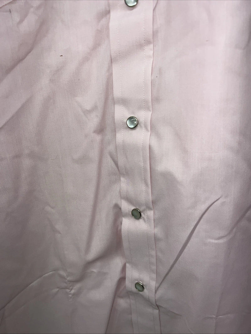 New Men’s Pink HbarC Ranchwear Pearl Snap Long Sleeve Shirt. 16x33 L P-50