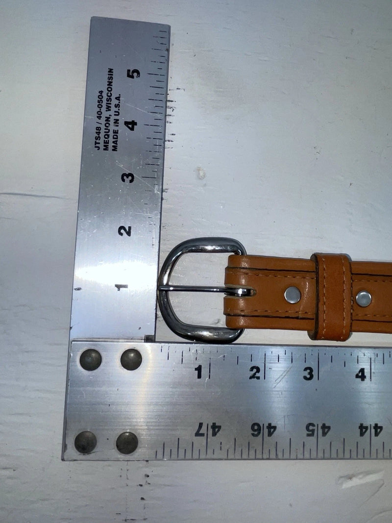 New Brown Genuine Leather Longhorn Weaved 32” Belt #82807 JJ-55