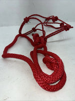 New Tough Red 1 Poly Rope Halter And 8” Lead Rope #50-1010 G-505