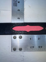 New Black Genuine Leather Wrangler Pink And Pendent 30” Belt #621000 JJ-99