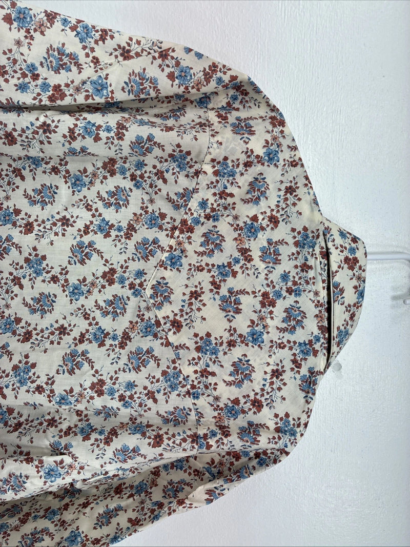 New Women’s Champion Western Floral Long Sleeve Pearl Snap Size 15 KK-120