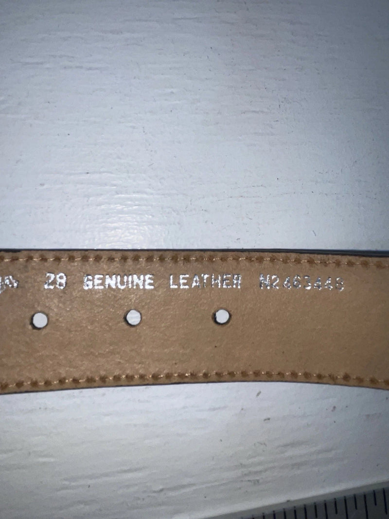 New Brown Genuine Leather Nocona Silver Bling Tooled 28” Belt #N2463448 NN-12