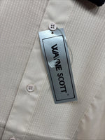 New Wayne Scott Tan Long Sleeve Button Up English Shirt Medium X-76