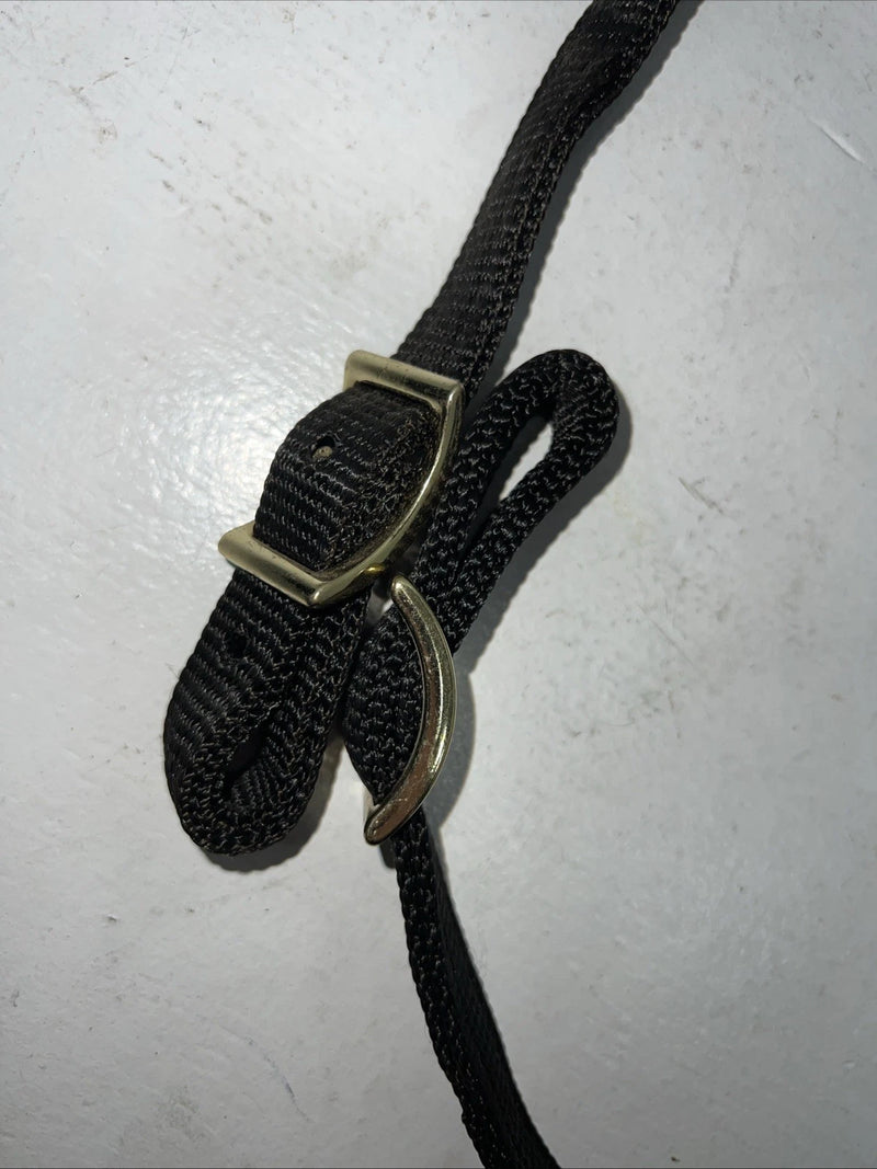New Fabtron Black Nylon Halter/Bridle Trail Combo With Split Reins #NP54-5 W-43