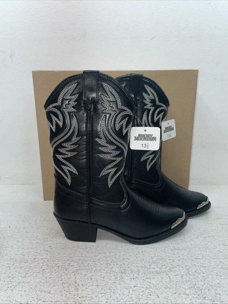 New Kids Black Smoky Mountain Cowboy Boots. 1032 B C 13.5 13 1/2. 23-59