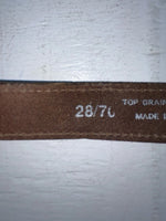 New Brown Genuine Leather Tooled 28” Belt #5020 NN-27