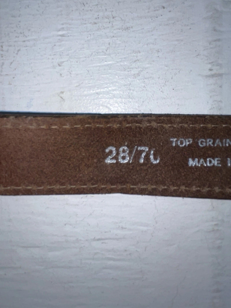 New Brown Genuine Leather Tooled 28” Belt #5020 NN-27