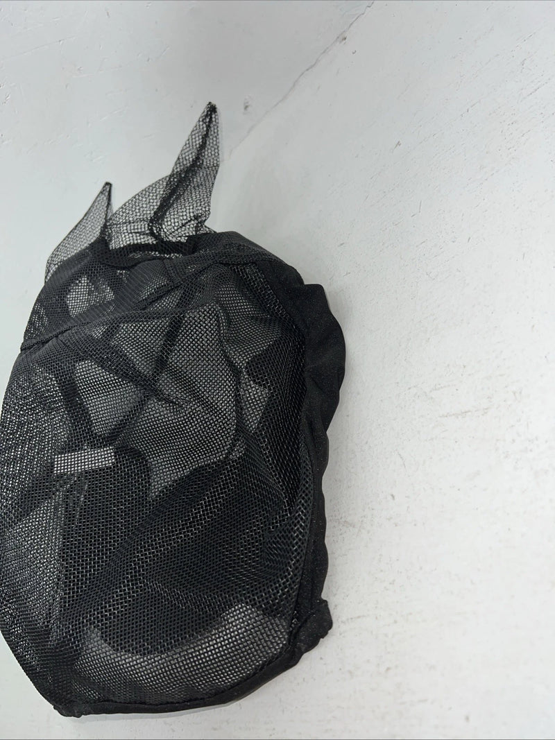 New Black Horse Fly Masks Spandex Chin H-517