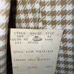 New Men’s Pioneer Wear Tan Plaid Suit Jacket 42 #589 V-604