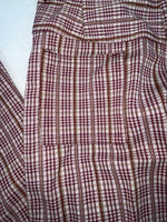 New Vintage Red Checkered Panhandle Slim Polyester Pants #8072 VV-107