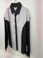 Me Women’s Cowboy Threads Black White Long Sleeve Button Up XL LL-38