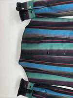 New Women’s HbarC California Ranchwear Multicolor Long Sleeve Button Up S 3C-43