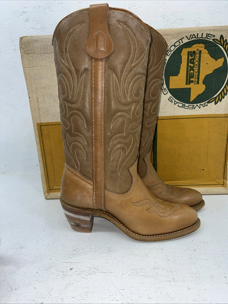 New Women’s Brown Texas Brand Fashion Cowboy Boots. 4911 6 M. 19-15