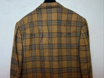 New Term-Tex Orange Plaid Suit Jacket 44R #11963 Y-602